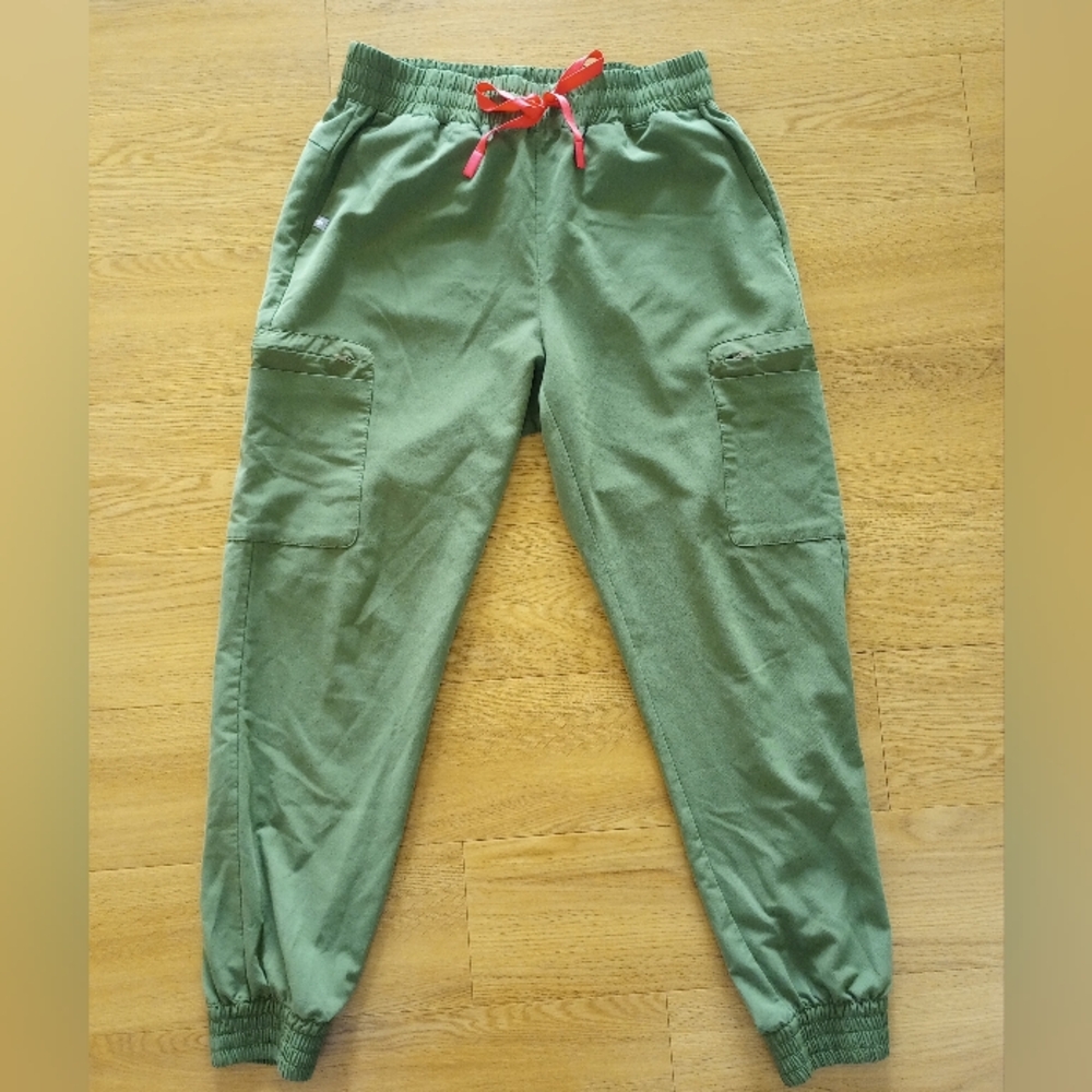 FIGS Olive Atlanta High Waisted Jogger Large
